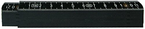 Meterstab POCKET 1 Meter aus Kunststoff schwarz von Standardgraph