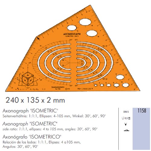 STANDARDGRAPH Schablone Isometric STANDARDGRAPH 1158 1158 von Standardgraph