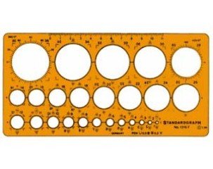 Schablone Kreisschablone 175x95x1,5 von Standardgraph