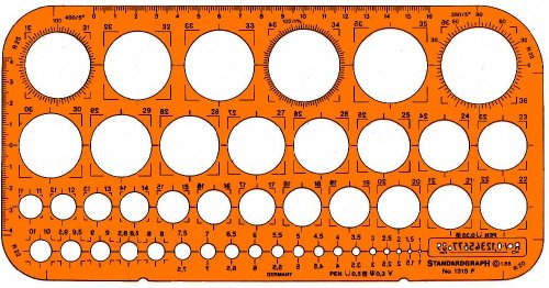 Standardgraph 1315F Zeichenschablonen Kreisbogenschablone von Graphoplex