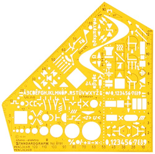 Standardgraph 8191 Schablone Stano-Winkel, 155 x 155 x 1,3 mm von Standardgraph