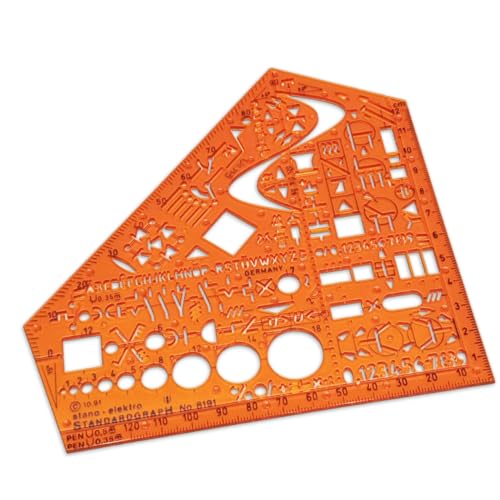 Standardgraph 8191 Schablone Stano-Winkel, 155 x 155 x 1,3 mm von Standardgraph