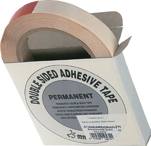 Transparentes doppelseitiges Klebeband 25 mm x 33 m permanent klebend, säurefrei von Standardgraph