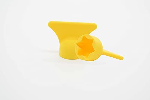 Teigblume passend für Thermomix, Teiglöser Zubehör für Vorwerk Küchenmaschine TM5 + TM6 (Gelb) von Standart