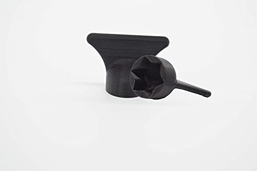 Teigblume passend für Thermomix, Teiglöser Zubehör für Vorwerk Küchenmaschine TM5 + TM6 (Schwarz) von Standart