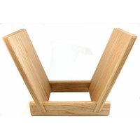 Solid Eichenholz Schallplattenständer - 40 Schallplatten Kapazität von StandingWaveWoodwork