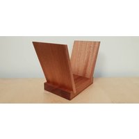 Premium Schallplattenständer Mit Massiver 5 cm Basis - 40 Schallplatten Kapazität von StandingWaveWoodwork