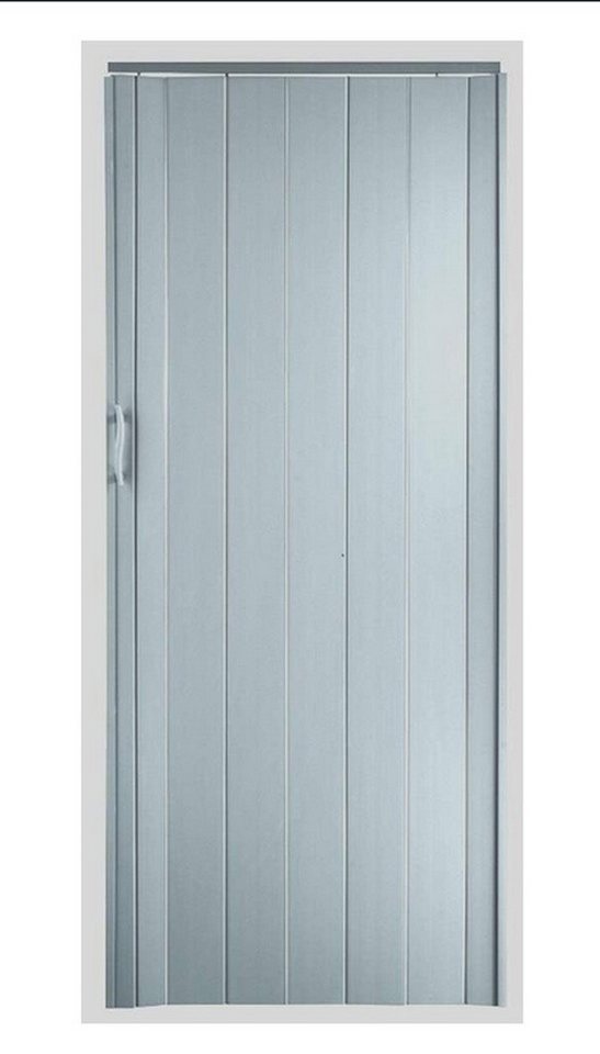 Standom Falttür Schiebetür H. 202 cm für Türbreite bis 109 cm Edelstahl Look Neu (1 Karton, 1-St., 1 Set), teils vormontiert von Standom