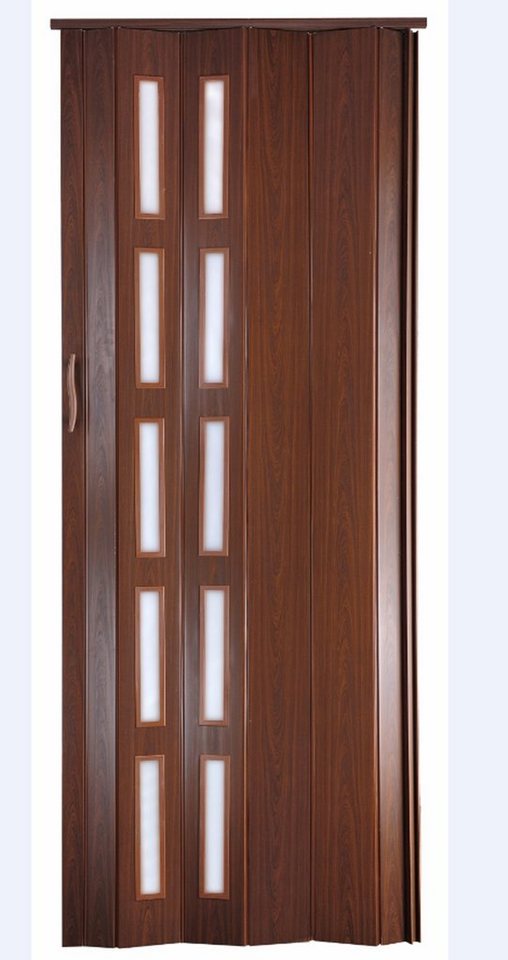 Standom Falttür Schiebetür Mahagoni Fenster H. 201 cm für Türbreite bis 94 cm st5 (1 Karton, 1-St., 1 Set), teils vormontiert von Standom