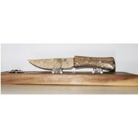 25 cm Langes Messer Aus Feuerstein Mit Auf Edelstein Fossilien Griff von StandsbyriverArt