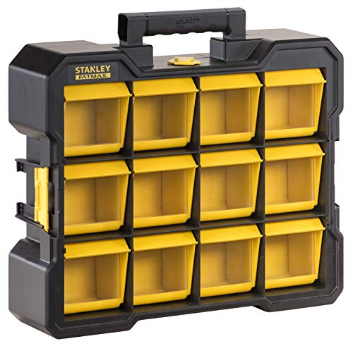 Stanley Fmst81077-1 Flip Bin Organizer FatMax® Große, weite Basis- Kippbare und abnehmbare Eimer - Transparente Deckel - Tragegriff - Seitliche Aufsätze zum Zusammenbau mehrerer Teile. von STANLEY FATMAX