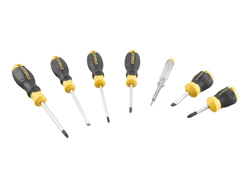 Juego de 6 destornilladores Cushion Grip: Plana, Phillips y Test de Voltaje von Stanley Guppy