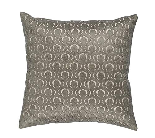 Stanley Hamilton, handgefertigte, dekorative Kissen, Velvet Touch Laser Cut Stickerei Akzent Home Sofa Kissenbezug (Standard, 45 x 45 cm) Dark, Nerz dunkel, (W) x 18 (H) inches Cushion Size von Stanley Hamilton