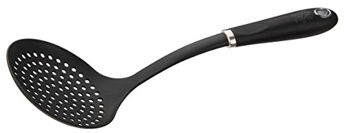 Stanley Rogers Abseihlöffel Pride – Professionelles Küchenwerkzeug mit Soft-Touch-Griff, Hitzebeständig, Spülmaschinenfest – Designed in Germany, 2 Jahre Herstellergarantie, Schwarz von Stanley Rogers