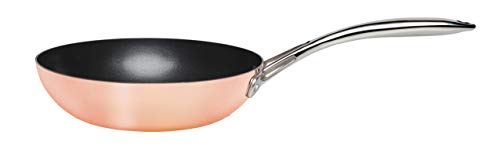 Stanley Rogers Bratpfanne Ø 24 cm Copper TRI-PLY, Innovative Stielpfanne aus Edelstahl mit Antihaftbeschichtung, für Ceran-, Gas-, Elektro-, Induktionsherde, Menge: 1 Stück von Stanley Rogers