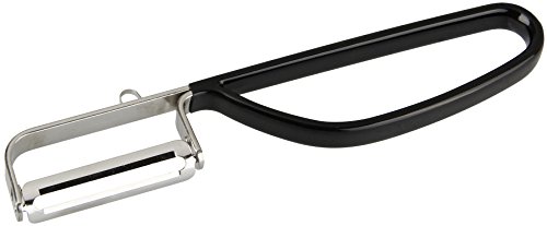 Stanley Rogers Pendelschäler 16 cm, Küchenhelfer mit ergonomischen Premium-Softtouch-Griff, Universalschäler mit Funktionsteil aus Edelstahl (Farbe: Silber/Schwarz), Menge: 1 Stück von Stanley Rogers