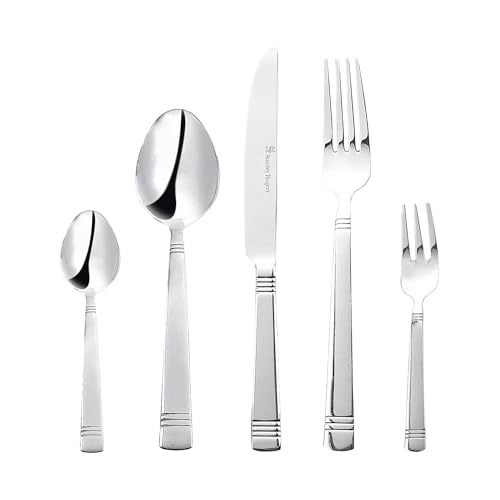 Stanley Rogers Victoria Besteckset 30-teilig - Elegantes Design für 6 Personen mit Gabel, Löffel, Messer, Kuchengabel und Kaffeelöffel von Stanley Rogers