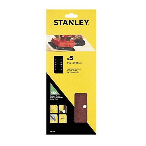 5 hojas de lija perforadas von Stanley