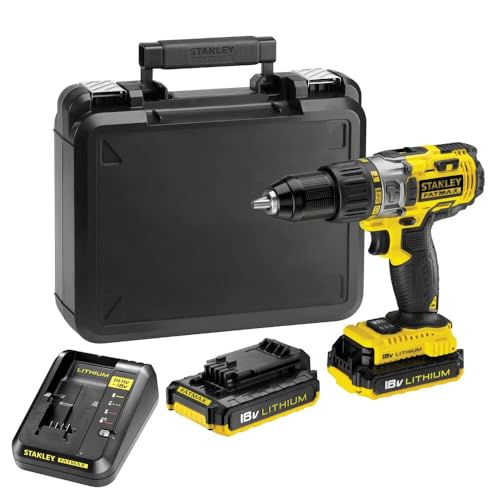 Stanley FatMax 18V 2-Gang Akku-Schlagbohrschrauber FMC625D2 (2.0Ah, max. Drehmoment 50 Nm, mit Vollmetall-Planetengetriebe, LED-Licht, inkl. 2 Akkus, Ladegerät, Doppelbit & Koffer) Stanley FatMax 18V 2-Gang Akku-Schlagbohrschrauber FMC625D2 (2.0Ah, max. Drehmoment 50 Nm, mit Vollmetall-Planetengetriebe, LED-Licht, inkl. 2 Akkus, Ladegerät, Doppelbit & Koffer) von STANLEY