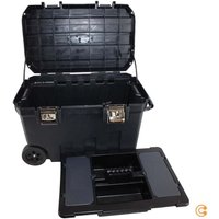 [GEBRAUCHT] B-Ware Stanley Montagebox Mobile Transportkiste Schwarz Werkzeugbox Stauraum 90l von Stanley