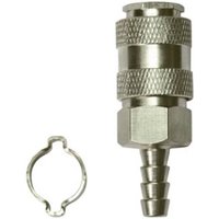 Druckluftkupplung ø 8 x 13 mm mit Schnellkupplung, Verbindung für Luftschlauchsysteme, Werkstatt, Garage, Kompressor, robuste Metallausführung von Stanley