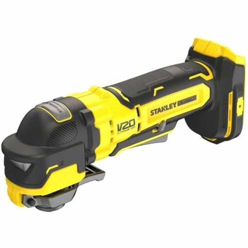 Multi-Herramienta Oscilante BRUSHLESS V20 Li-Ion 18V, velocidad variable 0-19.000 opm, ángulo de oscilación 1.6°/3.2°. Incluye 14 accesorios. Sin cargador/batería von Stanley