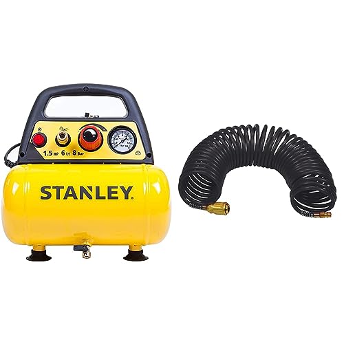 STANLEY Compressor DN200/8/6 + Spiralschlauch 10 Meter von Stanley