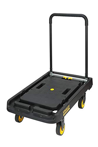 Stanley Klappbarer Plattformwagen FXWT-711 - Max. 200KG - Aluminium - 80 x 52 X 87 cm - Anti-Rutsch-Plattform - Schwarz/Gelb von Philips
