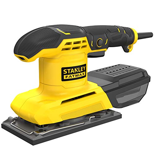 Stanley FatMax Schwingschleifer FMEW214K (280 Watt, 187 x 90 mm Schleifband, Drehzahlvorwahl, Klettfix Schleifpapierbefestigung, integrierte Staubabsaugung, inkl. Schleifgitter und Koffer) von Stanley - FatMax