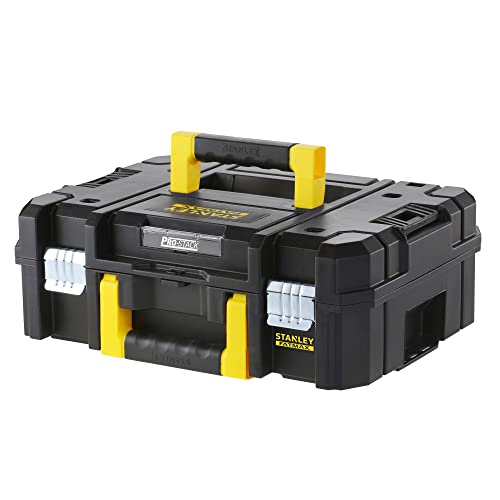 Stanley FMST1-71966 FatMax Pro-Stack Werkzeugbox (13.5 Liter, für kleinerer Handwerkzeuge + Elektrowerkzeuge, mit Schaumstoff-Einlage, rostfreie Metallverschlüsse, stapelbar von Stanley