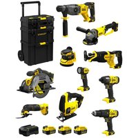 FatMax Kit SVK1001 (SFMCH900+SFMCG400+SFMCD711+SFMCF800+SFMCS500 +SFMCS600+SFMCW220+SFMCS300+SFMCE500+SFMCL020+3 x4,0Ah) - Stanley von STANLEY FATMAX