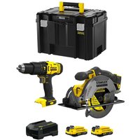 Stanley - FatMax Kit SVK210 (SFMCD711 + SFMCS500 + 2 x 2,0 Ah + Ladegerät + tstak vi) von Stanley