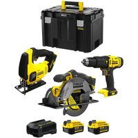 FatMax Kit SVK303 (SFMCS600 + SFMCS500 + SFMCD711 + 2 x 4,0 Ah + Ladegerät + tstak vi) - Stanley von STANLEY FATMAX