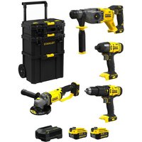 FatMax Kit SVK401 (SFMCH900 + SFMCG400 + SFMCD711 + SFMCF800 + 2 x 4,0 Ah + Ladegerät + Caddy 3in1) - Stanley von Stanley