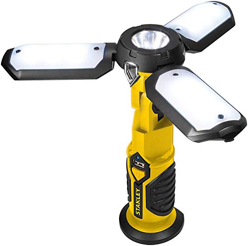 STANLEY SAT3S - Wiederaufladbare 300 Lumen LED-Satellitenleuchte mit USB-Ladegerät von Stanley