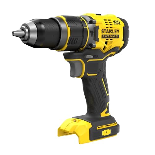 Stanley FatMax 18V Akku-2-Gang Schlagbohrschrauber SFMCD721B (2.0Ah, max. Drehmoment 80 Nm, bürstenloser Motor mit Vollmetallgetriebe, LED-Licht, inkl. Gürtelclip, Lieferung ohne Akku + Ladegerät) von STANLEY FATMAX