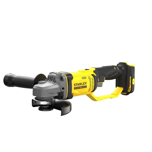 Stanley FatMax 18V Akku-Winkelschleifer SFMCG400B (125 mm Scheiben-ø, für alle Standard-Trenn,- Schleif- und Schrupparbeiten, 3-Positionen-Zweithandgriff, Lieferung ohne Akku und Ladegerät) Stanley FatMax 18V Akku-Winkelschleifer SFMCG400B (125 mm Scheiben-ø, für alle Standard-Trenn,- Schleif- und Schrupparbeiten, 3-Positionen-Zweithandgriff, Lieferung ohne Akku und Ladegerät) von Stanley