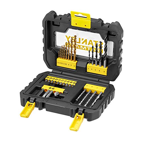 Stanley Fatmax 31-teiliges Bit- und Bohrer-Set STA88540 (ideal zum Bohren in Holz, Stein und Metall, mit den gängigsten Schrauberbits, in praktischem Koffer) von Stanley - FatMax