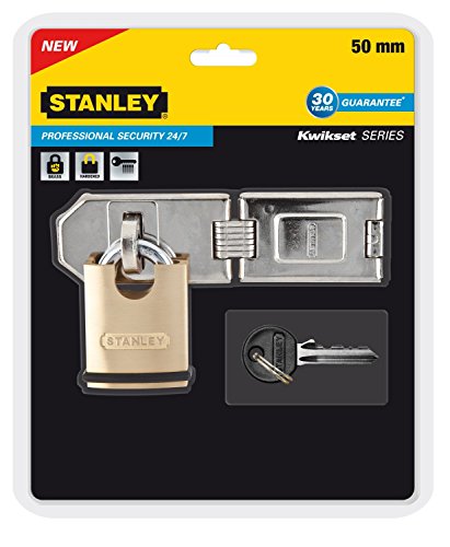 STANLEY Security 24/7 Shrouded Vorhangschloss 40mm + Überfalle, 2 Schlüssel,S742-009, Schloss, Bügelschloss von Stanley