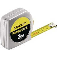 Stanley - Taschenrollbandmaß PowerLock® Länge 3 m Breite 12,7 mm mm/cm eg ii Kunststoff Gürtelclip von Stanley