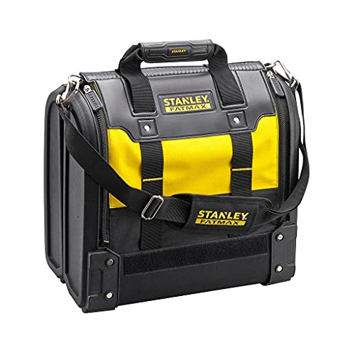 Stanley FatMax tragbarer Werkzeugorganizer / Werkzeugkoffer (44x39x25cm, Satteltaschen-Design für optimale Übersichtlichkeit, ergonomisches Design, gepolsteter Tragegurt) Gelb,schwarz, 1-94-231 von Stanley - FatMax