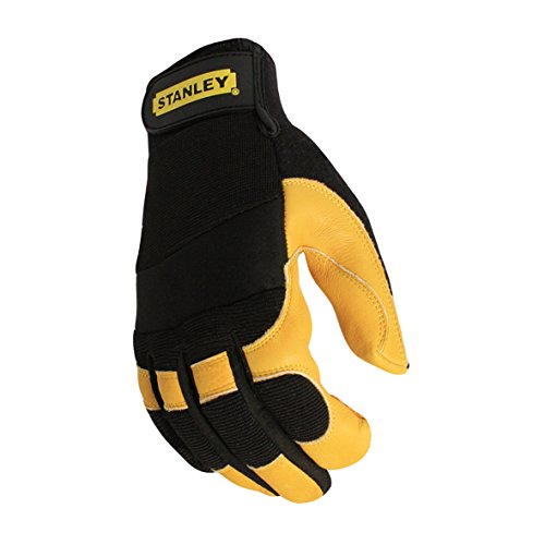 Stanley Unisex Rsy750l Stanley Leather Performance Driver Gloves Large, Schwarz / Gelb, L (1er Pack) EU von Stanley