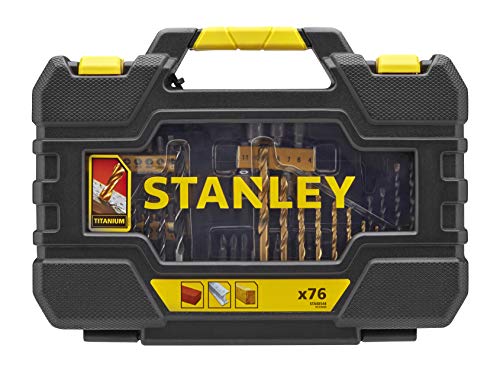 Stanley 76-teiliges Bohr- und Fahrzubehör-Bit-Set, Schwarz/Gelb – Sta88544-Xj von Stanley