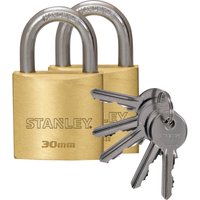 STANLEY 81102 371 402 Vorhängeschloss 30 mm gleichschließend Schlüsselschloss von Stanley