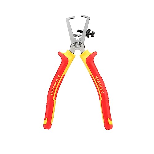 Stanley Fatmax Abisolierzange VDE 0-84-010 (160mm Länge, einfach Justierung über Rändelschraube & Kontermutter, einzeln bis 10.000 Volt getestet, geeignet für ein- bis mehradrig isolierte Leiter) Stanley Fatmax Abisolierzange VDE 0-84-010 (160mm Länge, einfach Justierung über Rändelschraube & Kontermutter, einzeln bis 10.000 Volt getestet, geeignet für ein- bis mehradrig isolierte Leiter) von STANLEY