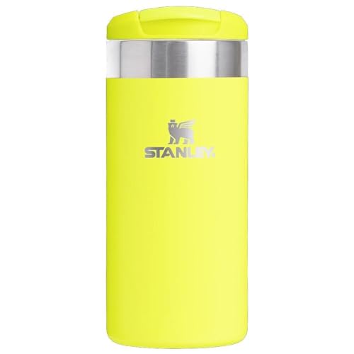 Stanley Aerolight Transit Thermobecher 12OZ - Hält 6 Stunden Heiß - Spülmaschinenfest - Kaffeebecher To Go Auslaufsicher - Kompatibel Mit Gängigen Pkw-Getränkehalterungen - Electric Yellow von Stanley