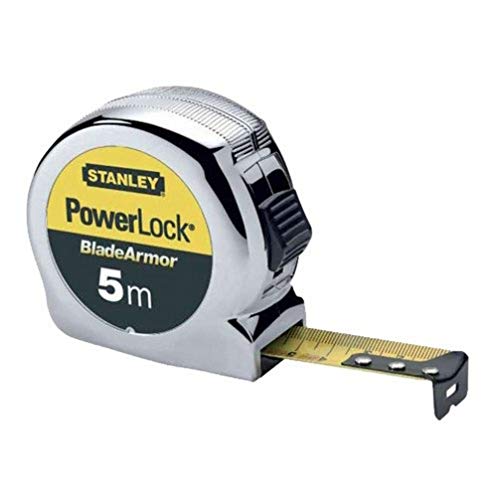 Stanley Powerlock (Maßband 5 m, Klebeband 25 mm mit Bezug Blade Armor) 1 – 33 – 514 von Stanley