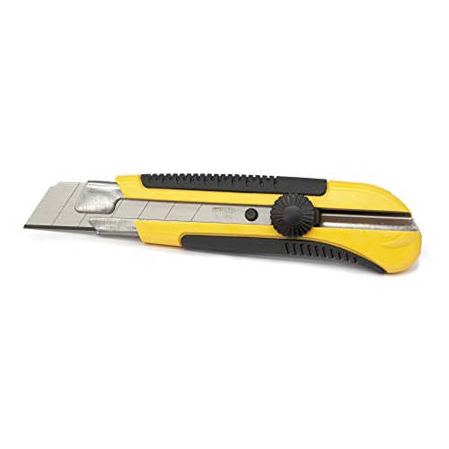 Stanley Cutter-Messer 0-10-425 (25mm Klingenbreite, 180mm Länge, Kunststoff, Fixierung der Klinge durch Schraube, vielzeitiges Messer mit Abbrechklinge für präzise Schnitte in Papier, Pappe, Folie) Stanley Cutter-Messer 0-10-425 (25mm Klingenbreite, 180mm Länge, Kunststoff, Fixierung der Klinge durch Schraube, vielzeitiges Messer mit Abbrechklinge für präzise Schnitte in Papier, Pappe, Folie) von Stanley