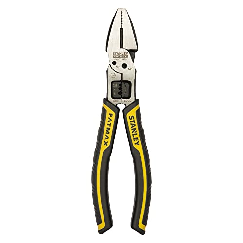 Stanley FatMax Multifunktionszange / Universalzange 6-in-1 (Abisolierzangen-, Ringschlüssel-, Kombinationszangen-, Bolzenschneid-, Seitenschneider- und Reibfunktion, gehärtete Schneiden) FMHT0-75469 von STANLEY FATMAX