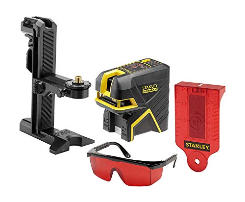 Stanley FatMax Kreuzlinien- und 2-Punktlaser rot FMHT1-77414 (selbstnivellierend, mit roter Diode, Genauigkeit: 3mm/10m, mit Pulsmodus für Empfänger, IP54, inkl. Koffer und Zubehör) von Stanley